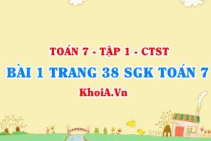 Bài 1 trang 38 SGK Toán 7 chân trời sáng tạo tập 1